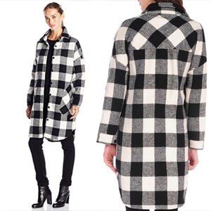 RD Style Shacket Black and White Plaid